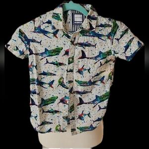 NWOT ❗️ Cactus Boys cool colorful sharks shirt size 7
